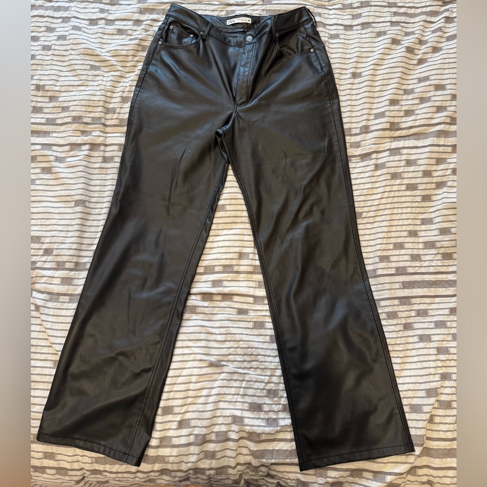 ZARA Women’s Black Leather Pants
